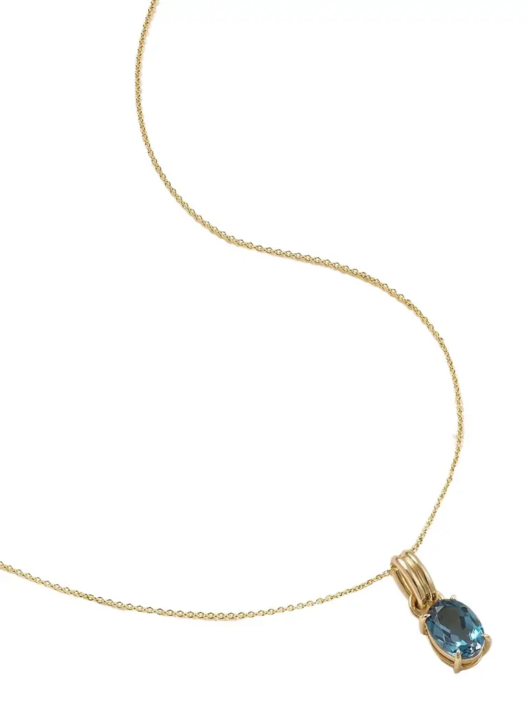 STONE AND STRAND Beekman 14-karat Gold Topaz Necklace