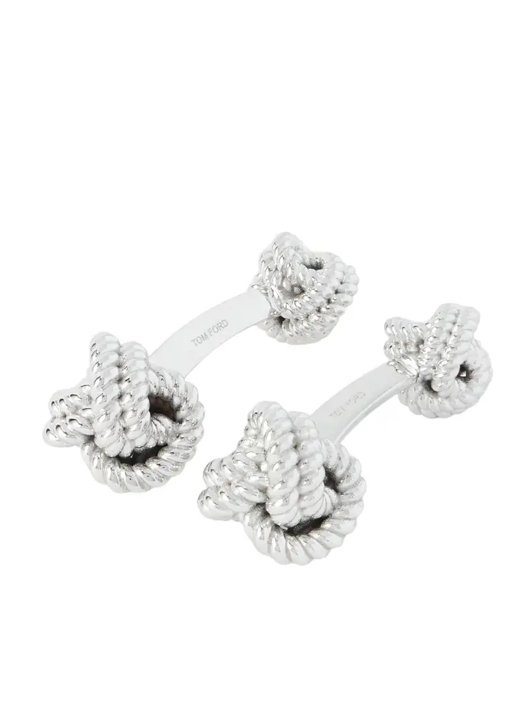 Tom Ford Knot 18-Karat White Gold Cufflinks - Men