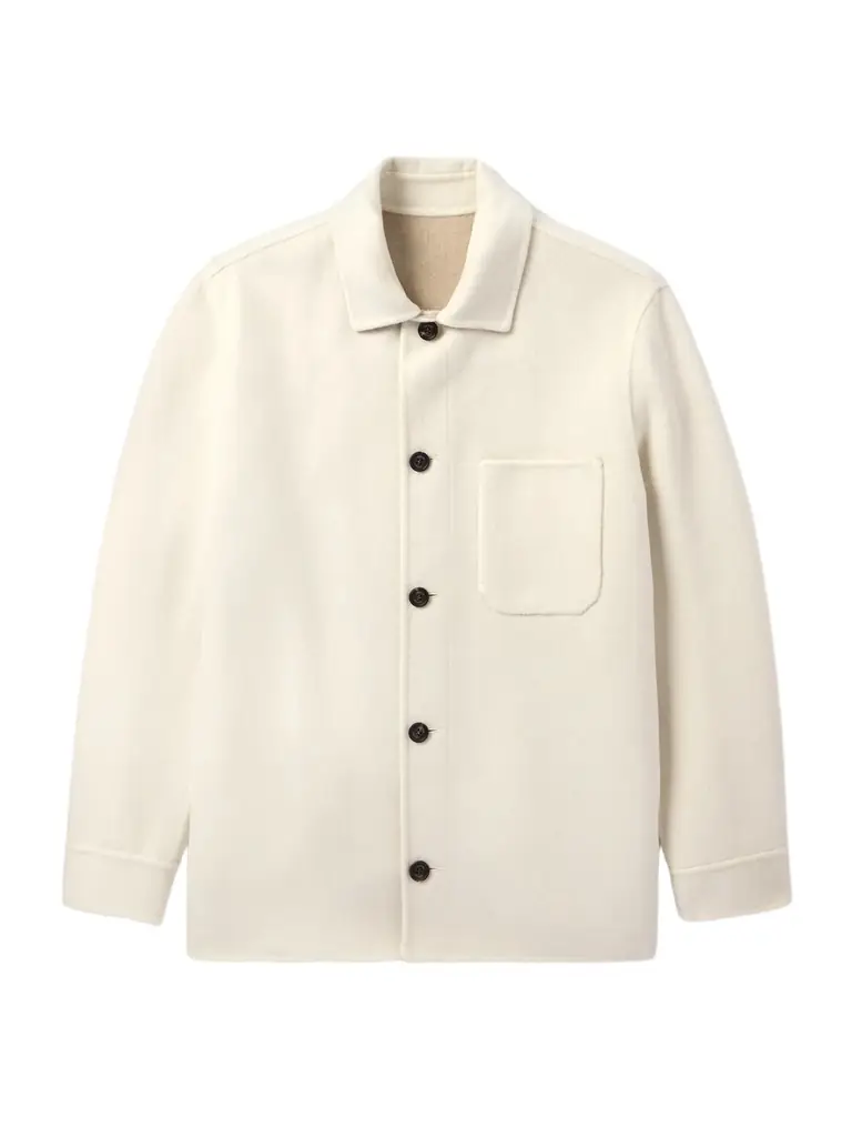 ELEVENTY Slim-Fit Wool, Cashmere and Silk-Blend Overshirt - Men