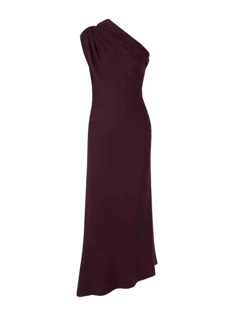 Coast One-shoulder Wool-blend Maxi Dress