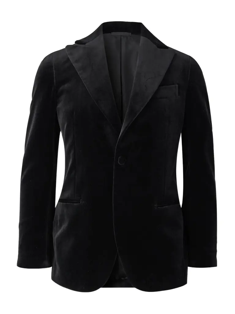 De Petrillo Vomero Cotton-Velvet Tuxedo Jacket - Men
