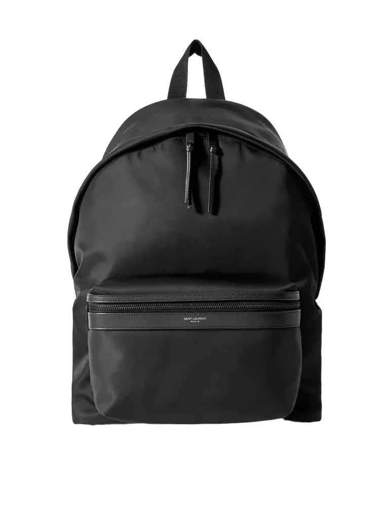 Saint Laurent City Leather-Trimmed Shell Backpack - Men