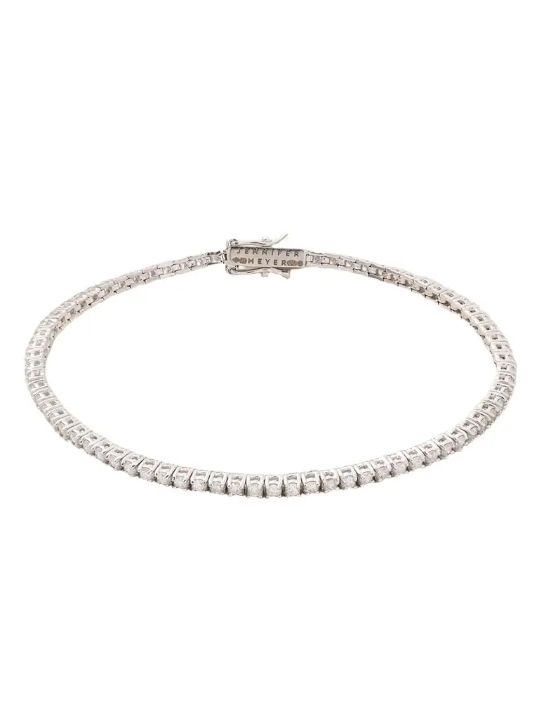 Jennifer Meyer 4-prong Small 18-karat White Gold Diamond Tennis Bracelet