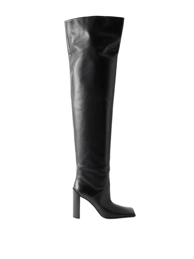 Alaïa 90 Leather Over-the-knee Boots