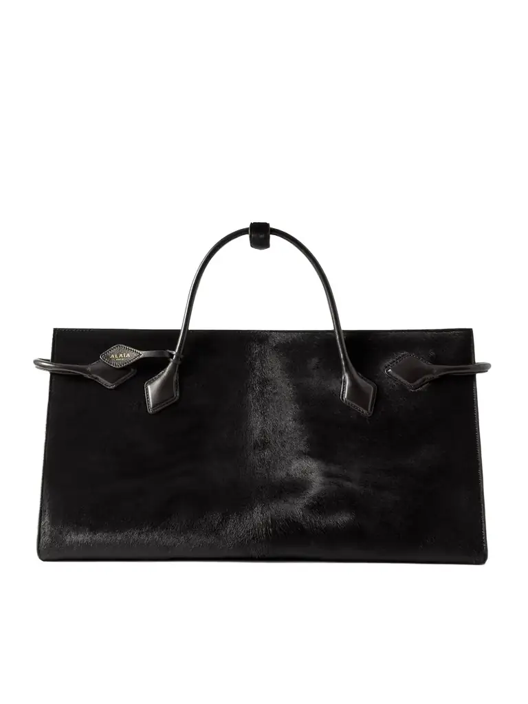 Alaïa Le Teckel Large Leather-trimmed Calf Hair Tote