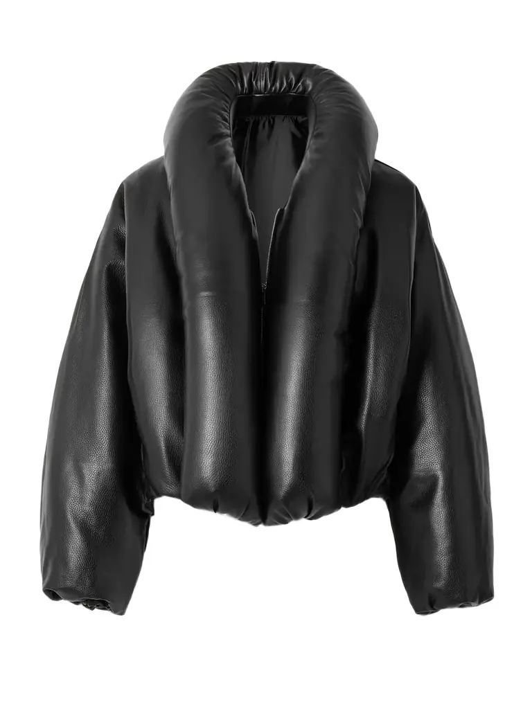 Alaïa Padded Leather Bomber Jacket
