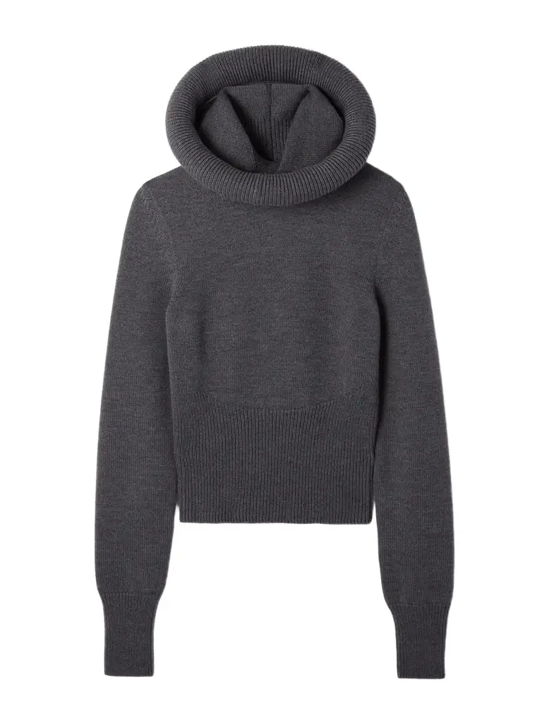 Alaïa Wool Hooded Sweater