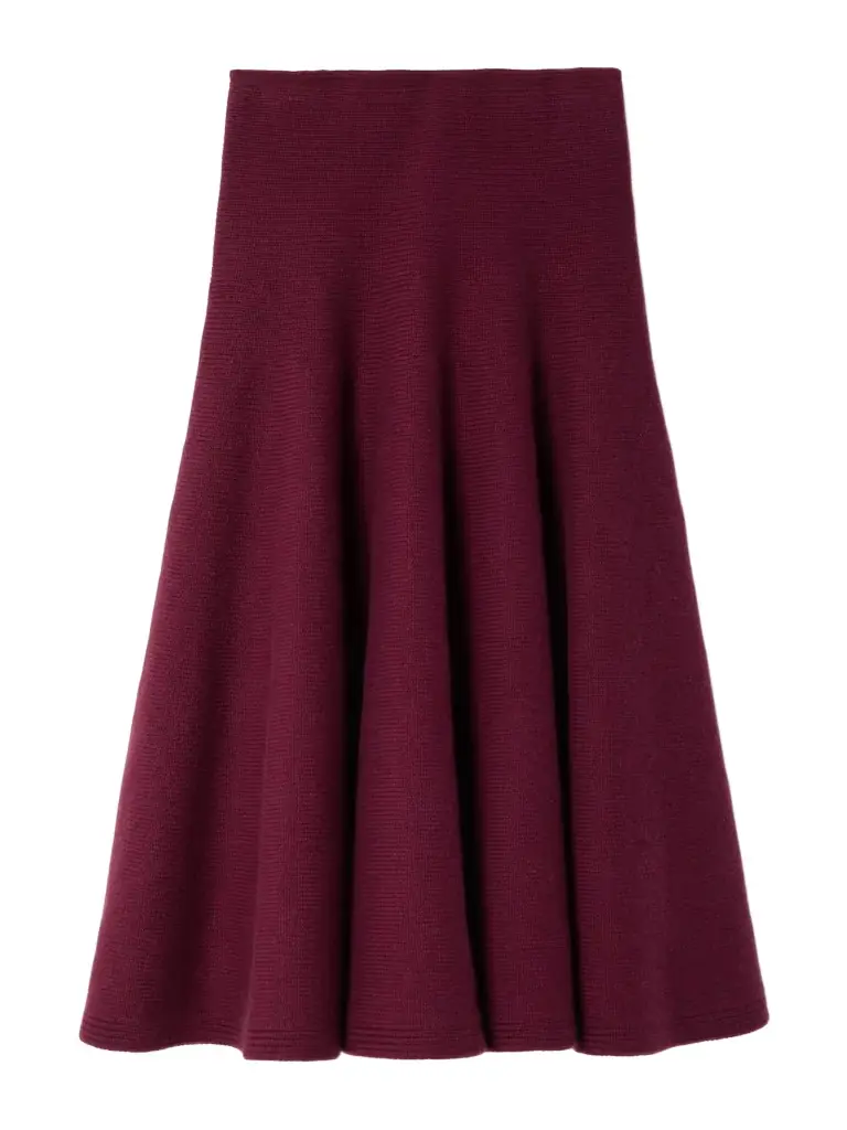 Alaïa Pleated Knitted Cashmere-blend Midi Skirt
