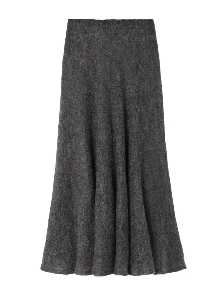 Alaïa Pleated Mohair-blend Midi Skirt