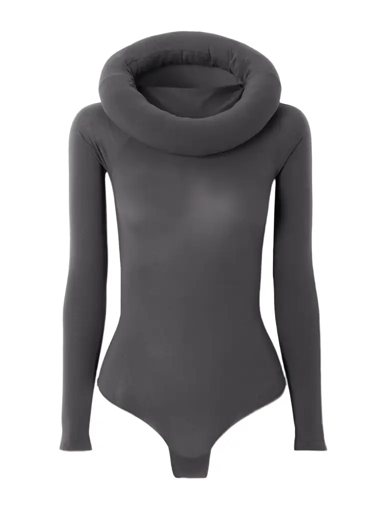 Alaïa Hooded Stretch-jersey Bodysuit