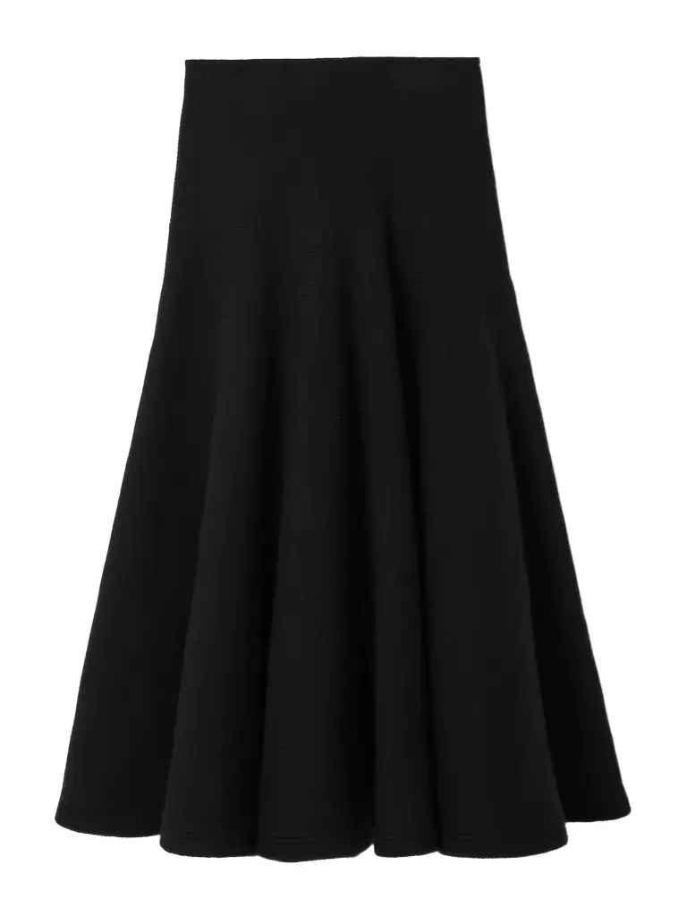 Alaïa Pleated Knitted Cashmere And Wool-blend Midi Skirt