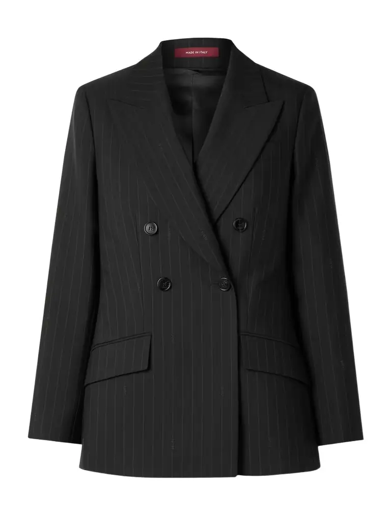 Gucci Double-breasted Pinstriped Wool-twill Blazer