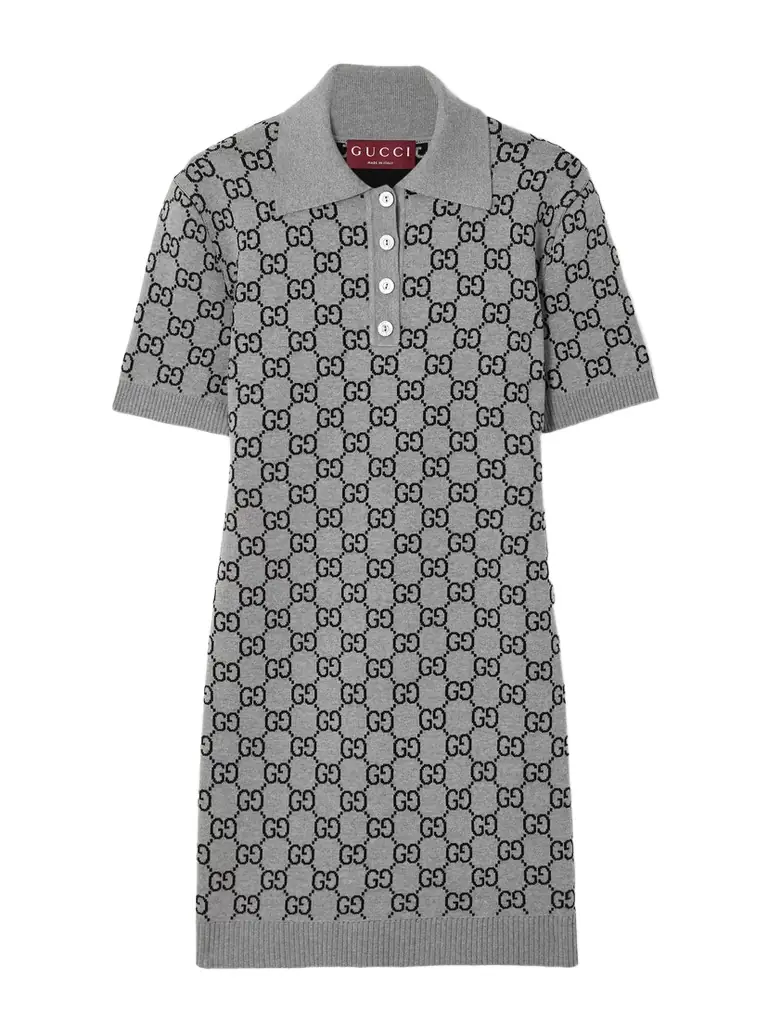Gucci Jacquard-knit Wool-blend Mini Dress