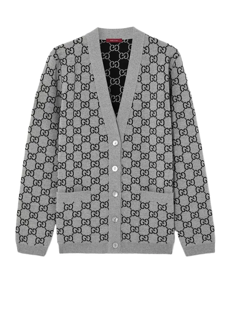 Gucci Reversible Jacquard-knit Wool-blend Cardigan