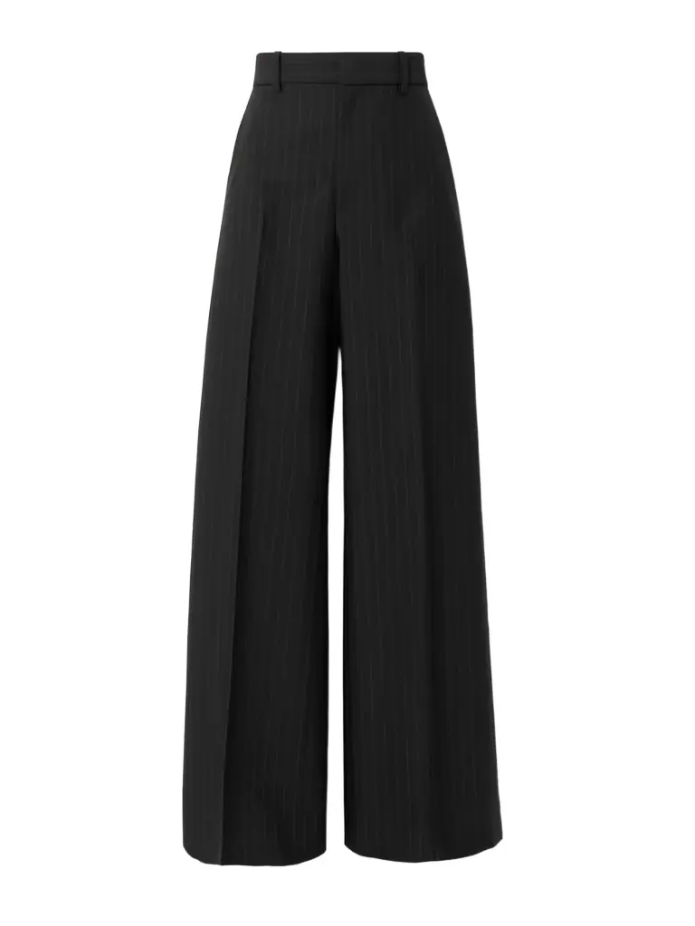 Gucci Pinstriped Wool-twill Wide-leg Pants