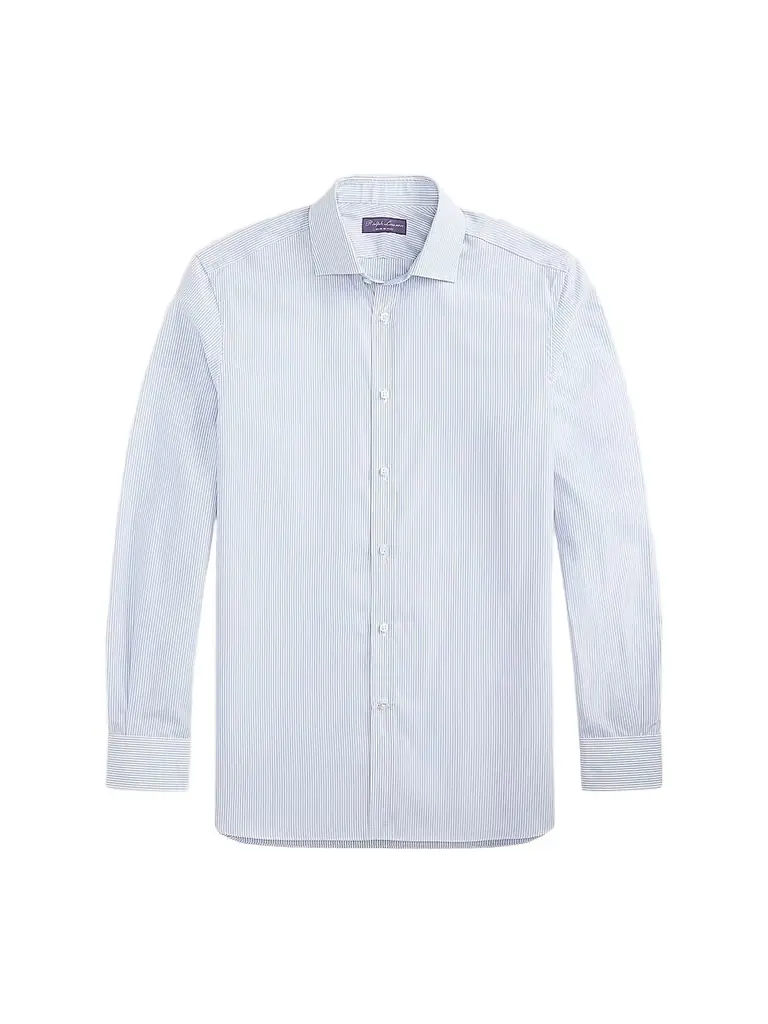 Ralph Lauren Purple Label Men's Mini-Bengal-Stripe Shirt - Blue