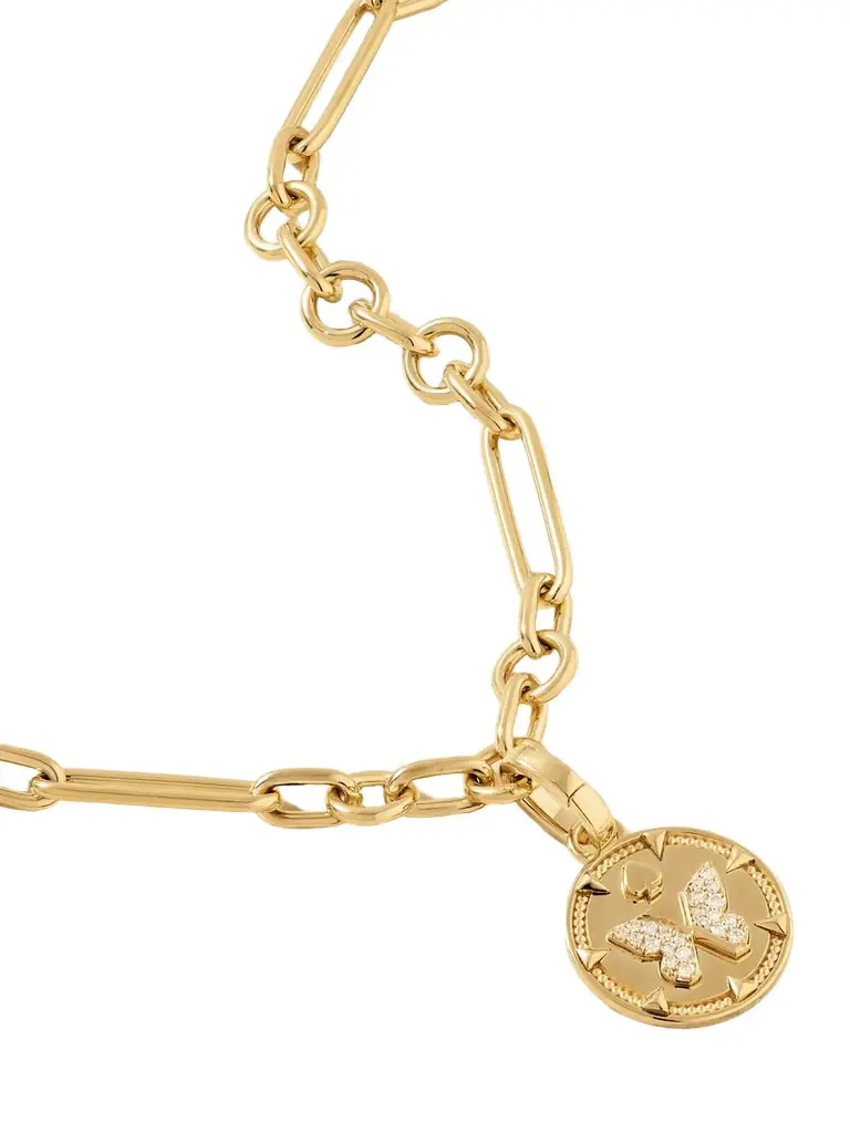 Foundrae Reverie Small Mixed Clip 18-karat Gold Diamond Necklace