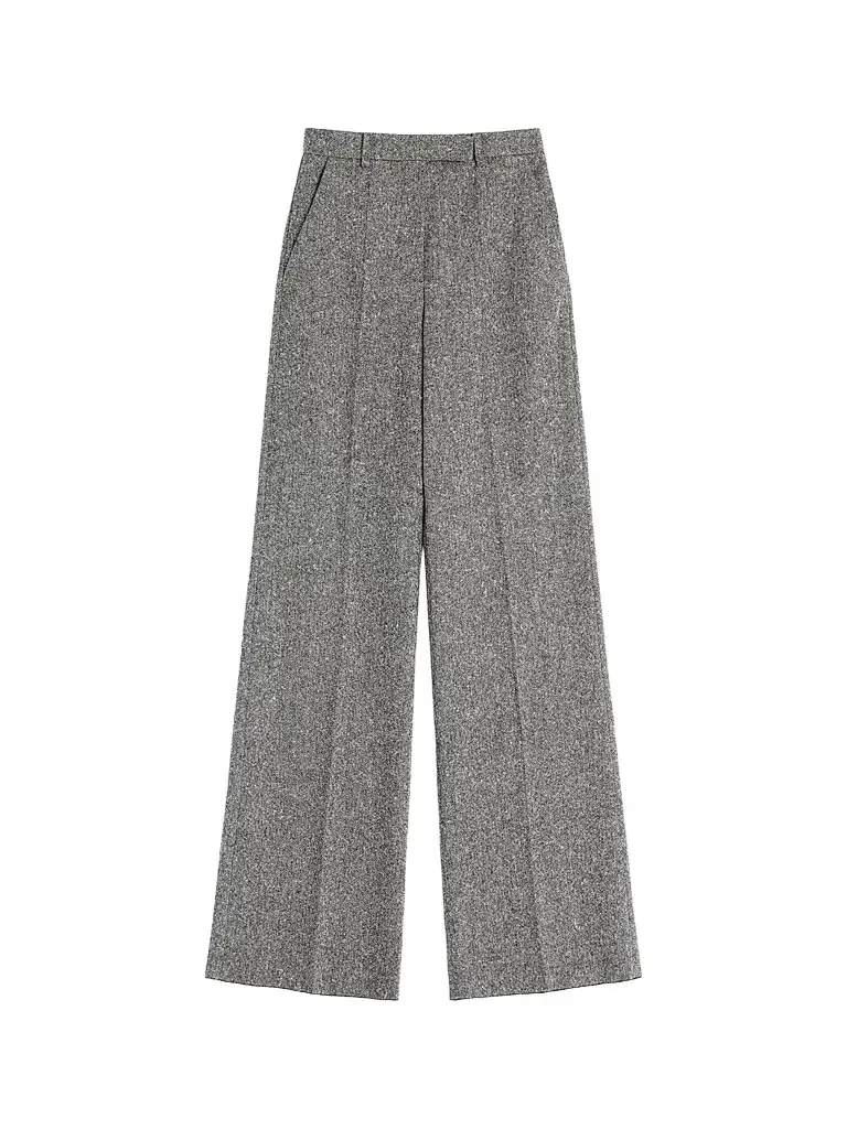 Valentino Garavani Women's Natté Buttoned Weave Pants - Grey