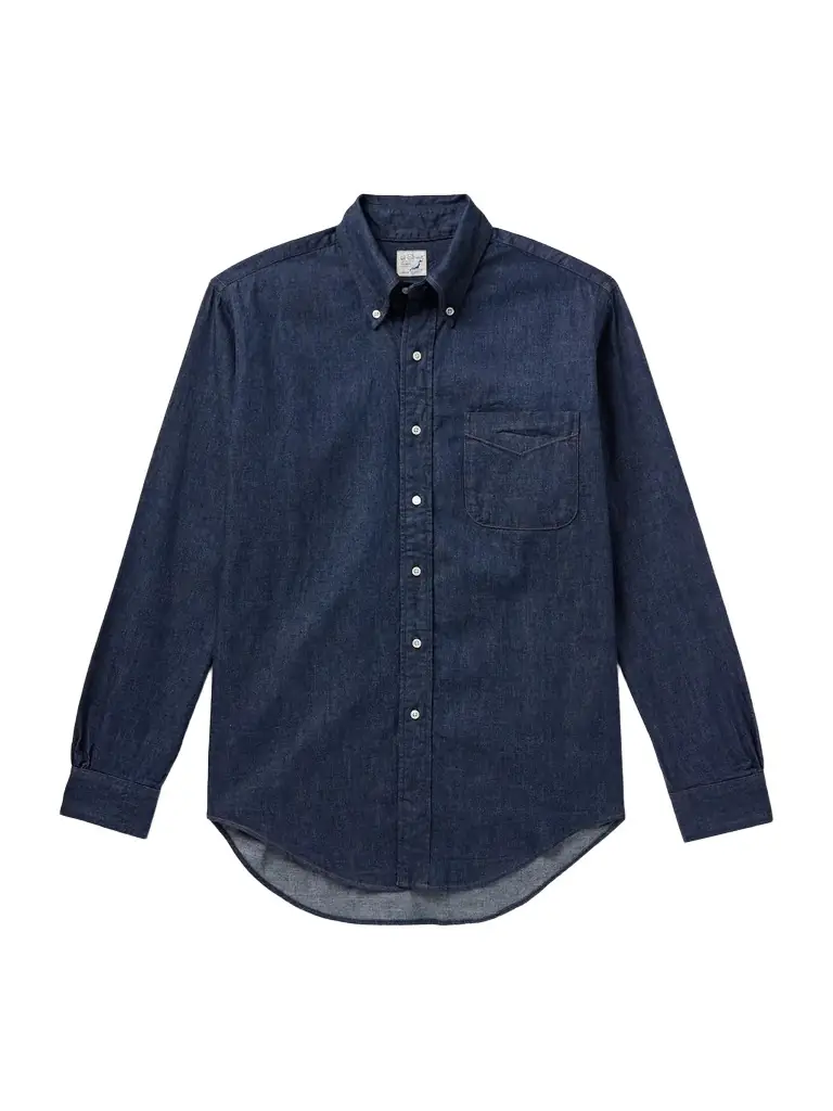 OrSlow Button-Down Collar Denim Shirt - Men