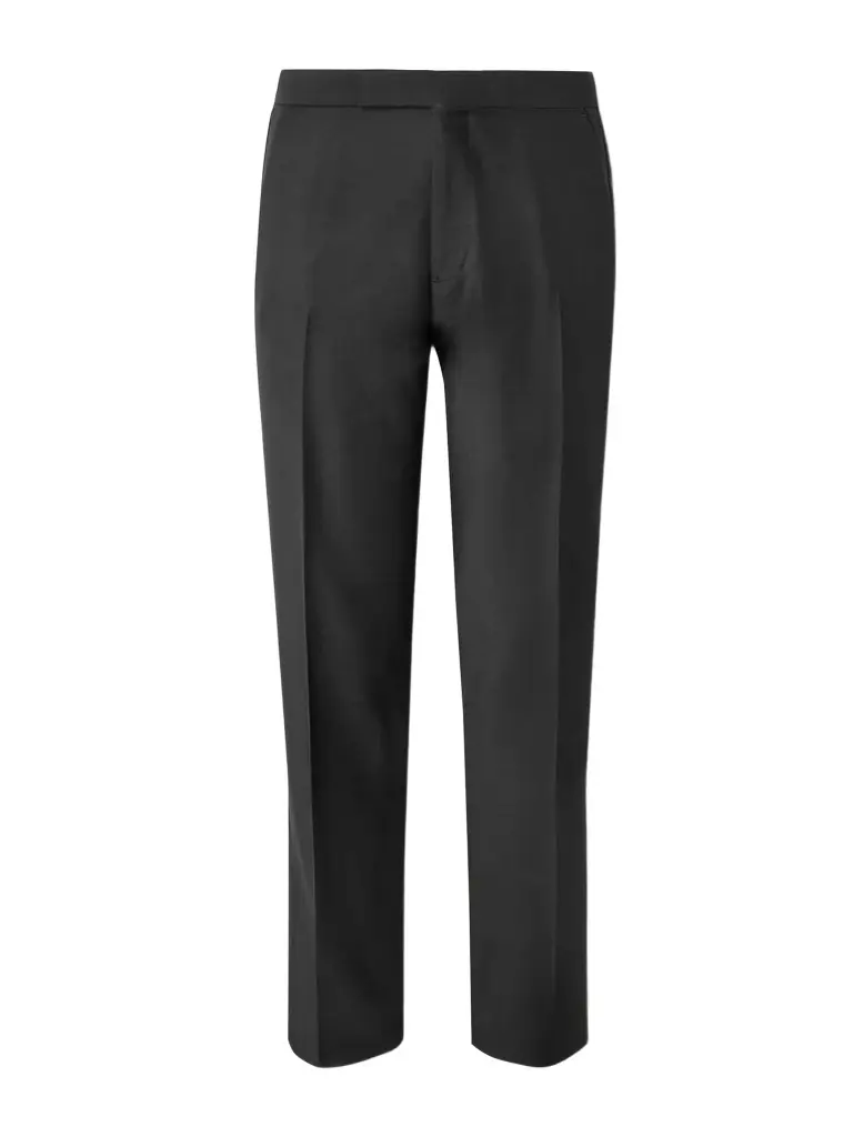 MR P. Mike Straight-Leg Wool, Mohair and Silk-Blend Twill Tuxedo Trousers - Men