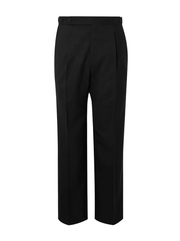 Stòffa Straight-Leg Pleated Wool Trousers - Men