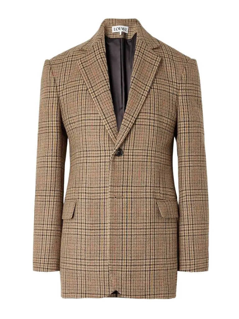 Loewe Prince of Wales Checked Wool-Tweed Blazer - Men