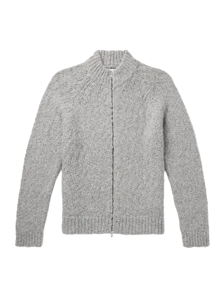 MR P. Alpaca-Blend Bouclé Zip-Up Cardigan - Men
