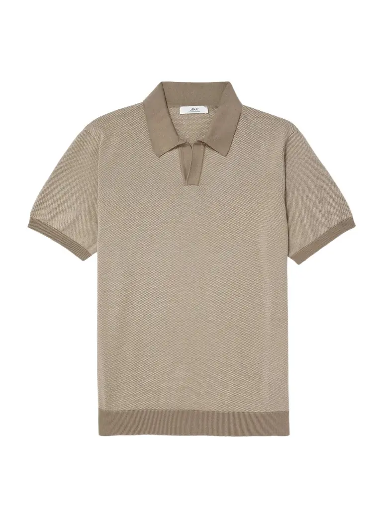 MR P. Honeycomb-Knit Organic Cotton Polo Shirt - Men