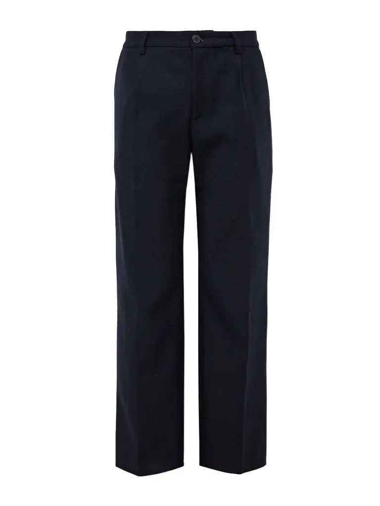 Portuguese Flannel Pleated Wool Trousers - Men