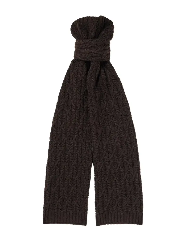 MR P. Cable-Knit Wool Scarf - Men