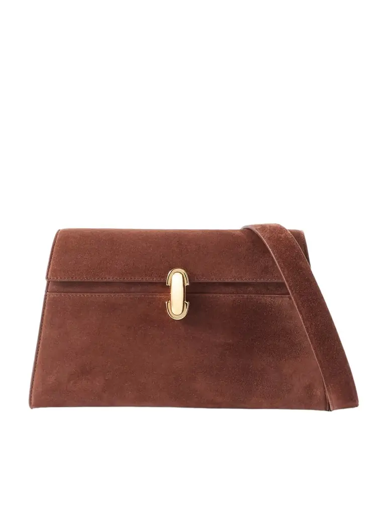 Savette Symmetry Suede Shoulder Bag