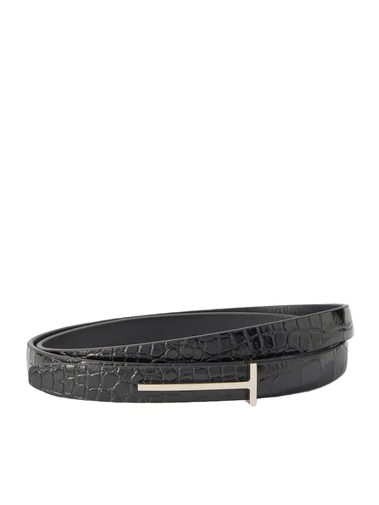 Tom Ford Croc-effect Leather Belt