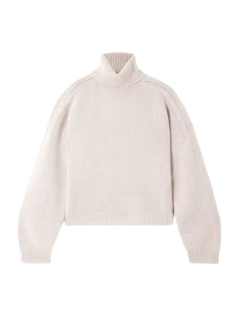Le Kasha Bangkok Ribbed Organic Cashmere Turtleneck Sweater