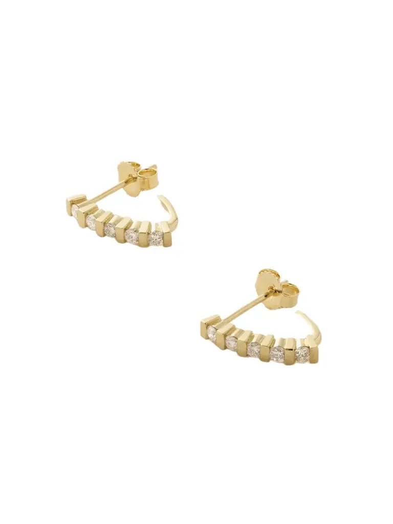 Jennifer Meyer Edith 18-karat Gold Diamond Hoop Earrings