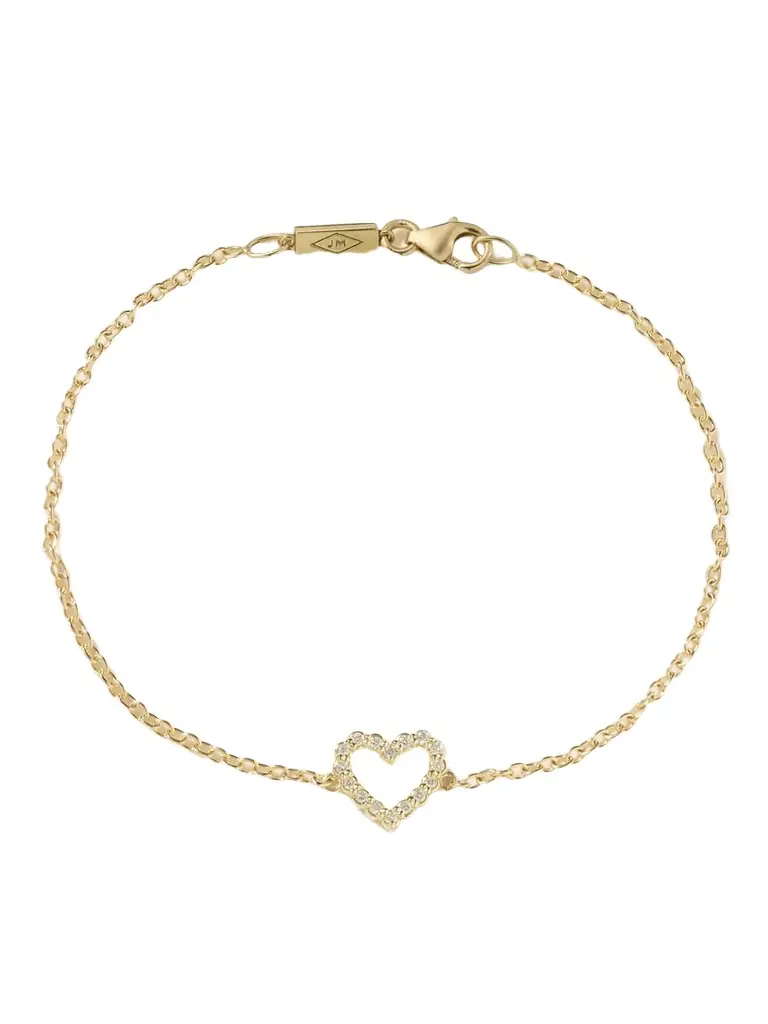 Jennifer Meyer Open Heart 18-karat Gold Diamond Bracelet