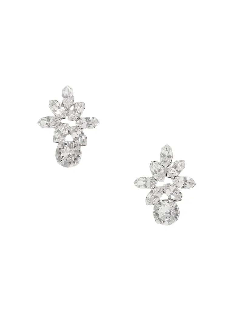 Jennifer Behr Maura Rhodium-plated Crystal Earrings