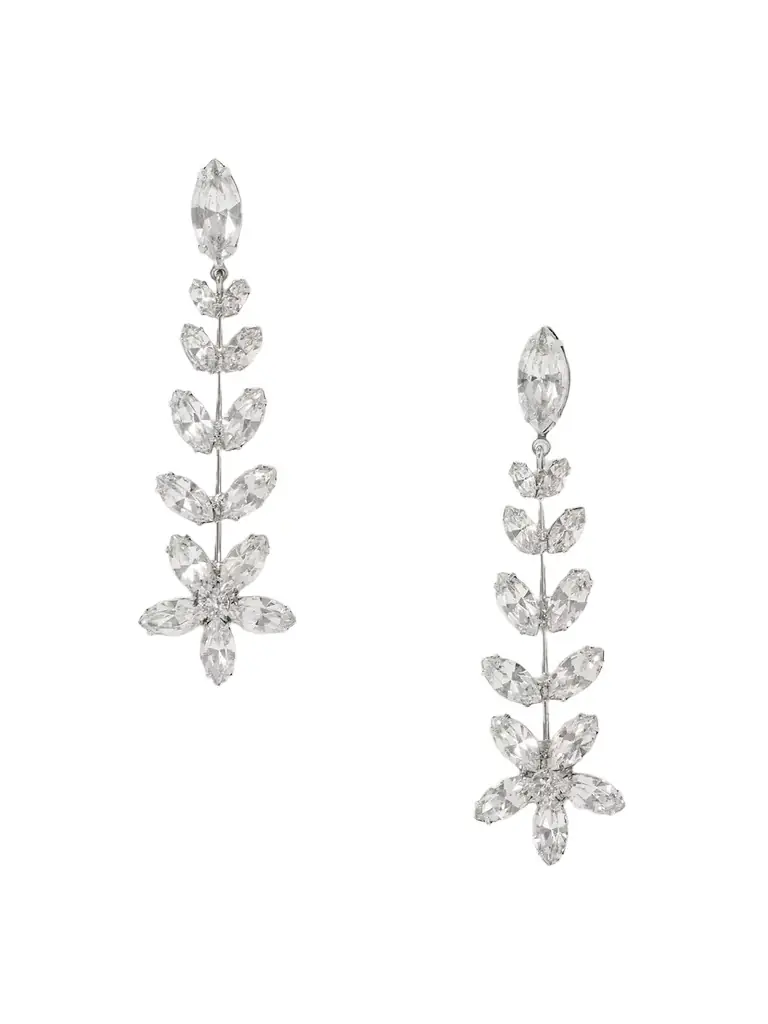 Jennifer Behr Vianca Rhodium-plated Crystal Earrings