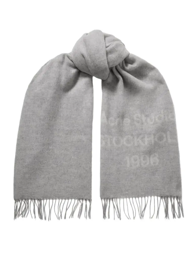 Acne Studios Fringed Wool-jacquard Scarf