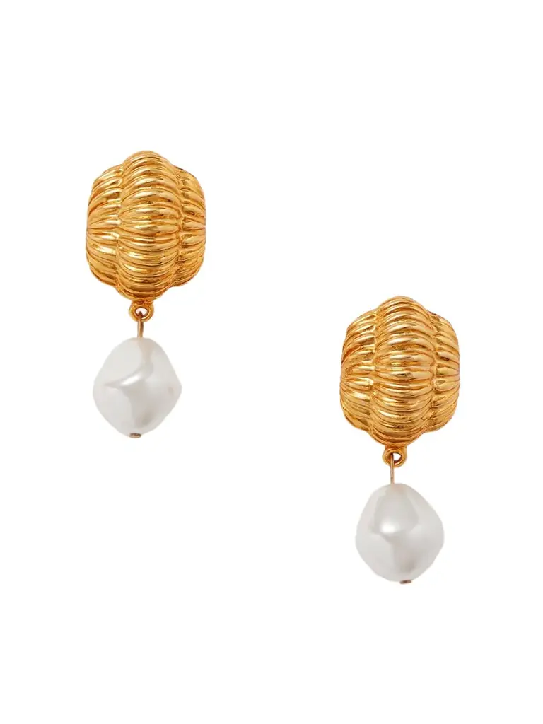 Jennifer Behr Asha Gold-plated Pearl-like Earrings