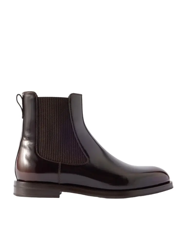 Manolo Blahnik Sempione Manny Polished-Leather Chelsea Boots - Men
