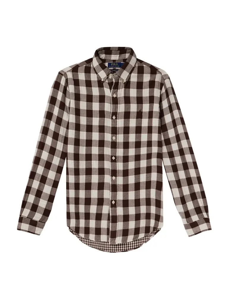 Polo Ralph Lauren Button-Down Collar Logo-Embroidered Checked Cotton Shirt - Men