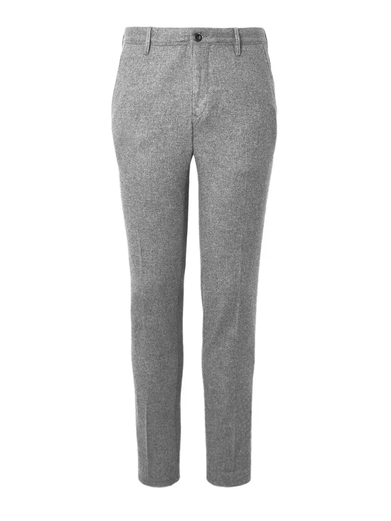 Incotex Incotex Slim-Leg Virgin Wool-Blend Trousers - Men