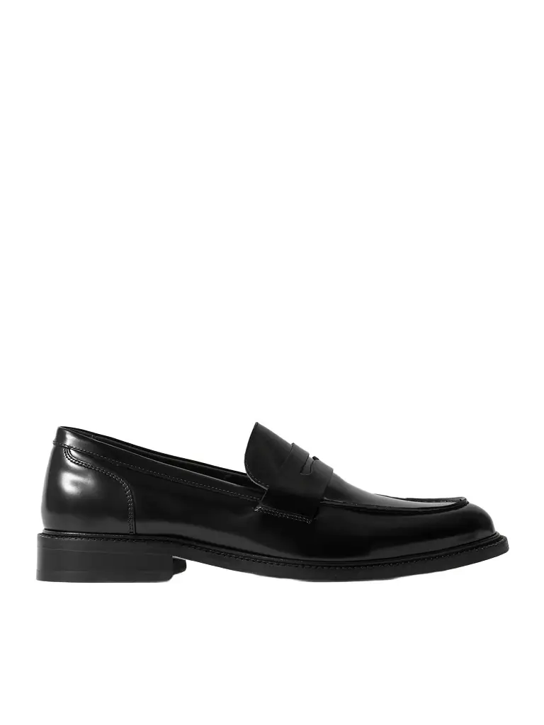 Vinny's Townee Glossed-Leather Penny Loafers - Men
