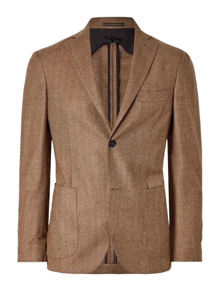 Incotex Incotex Herringbone Wool Blazer - Men