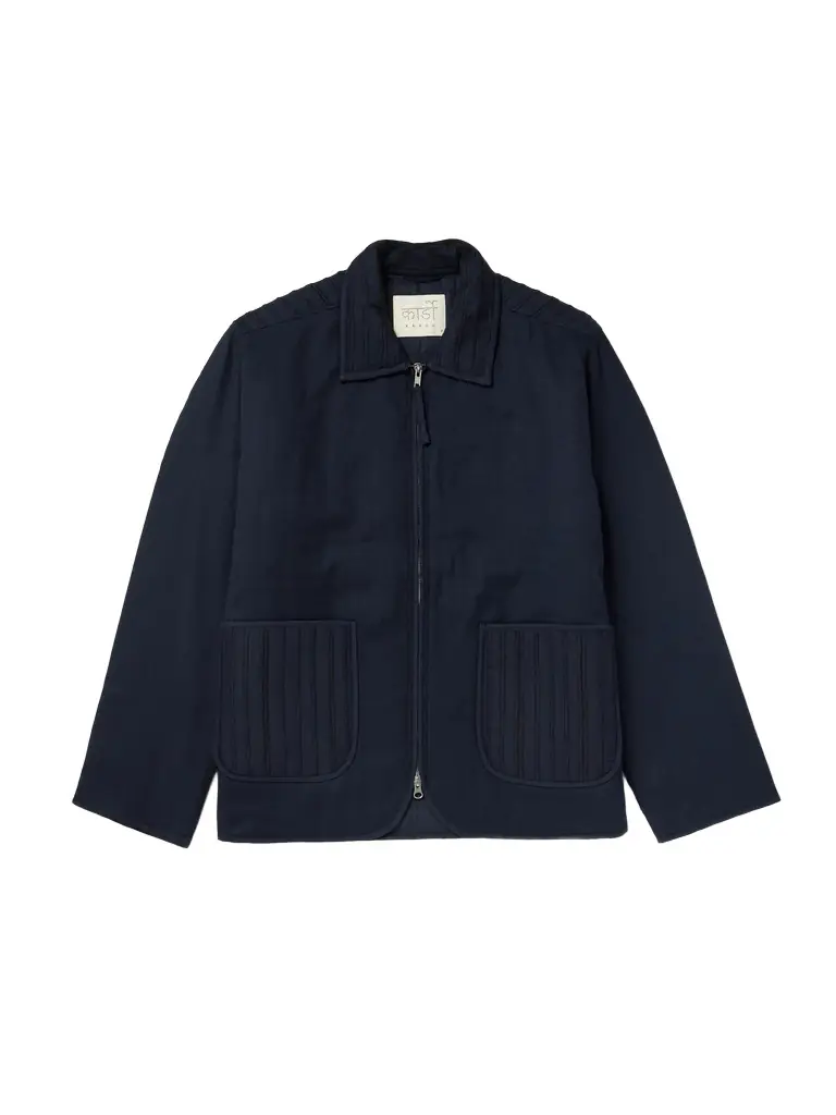 Kardo Amardeep Embroidered Cotton-Herringbone Jacket - Men