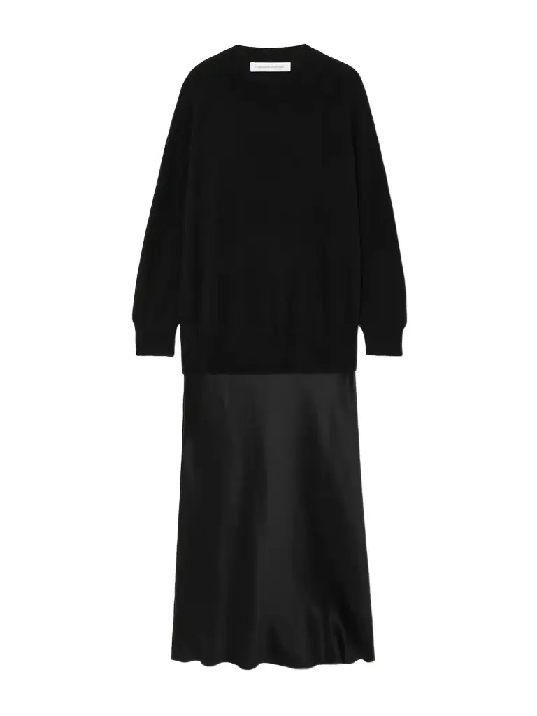 Christopher Esber Monument Cashmere And Silk-satin Maxi Dress
