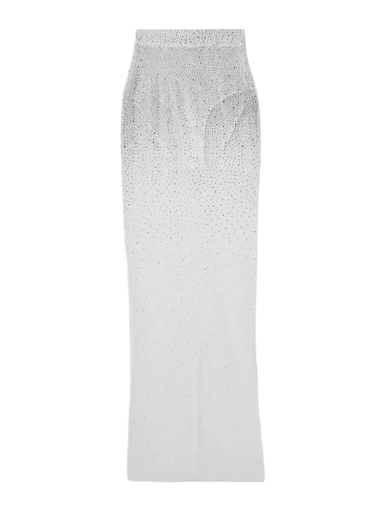 Alex Perry Crystal-embellished Mesh Maxi Skirt