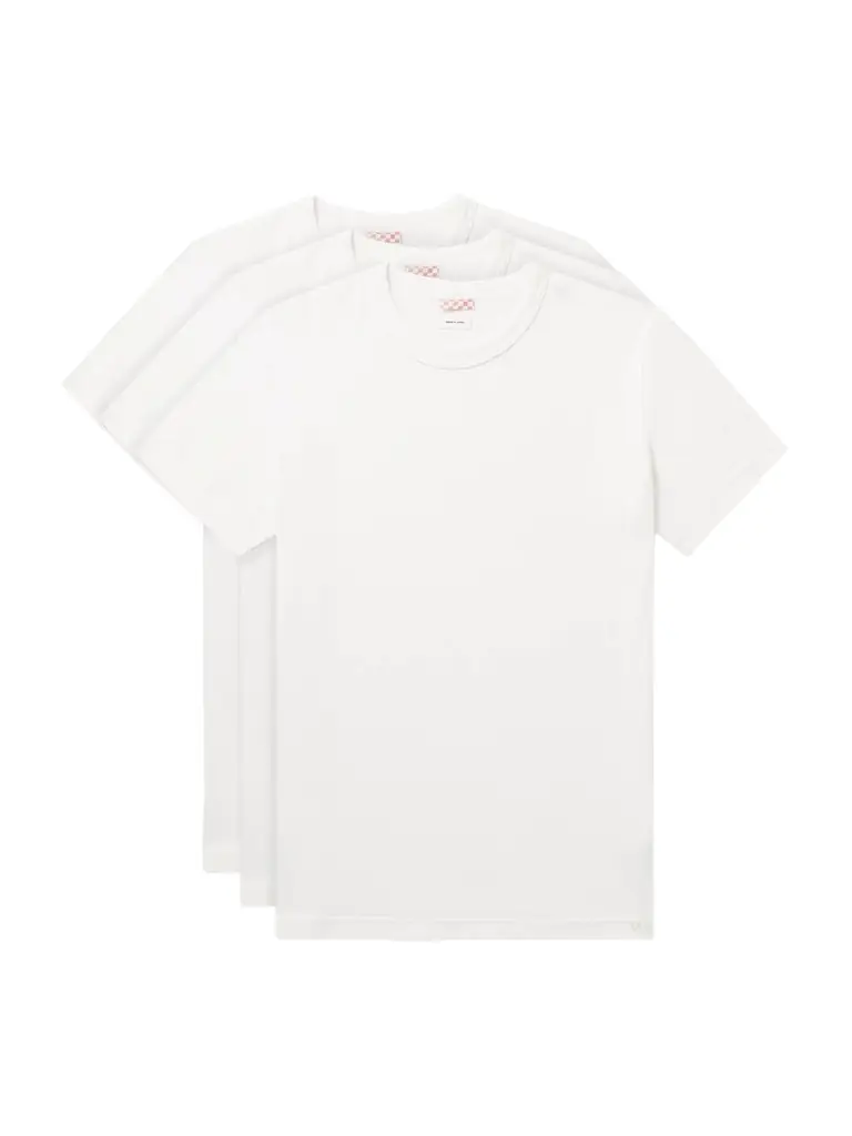 Visvim Sublig Three-Pack Cotton-Blend Jersey T-Shirts - Men