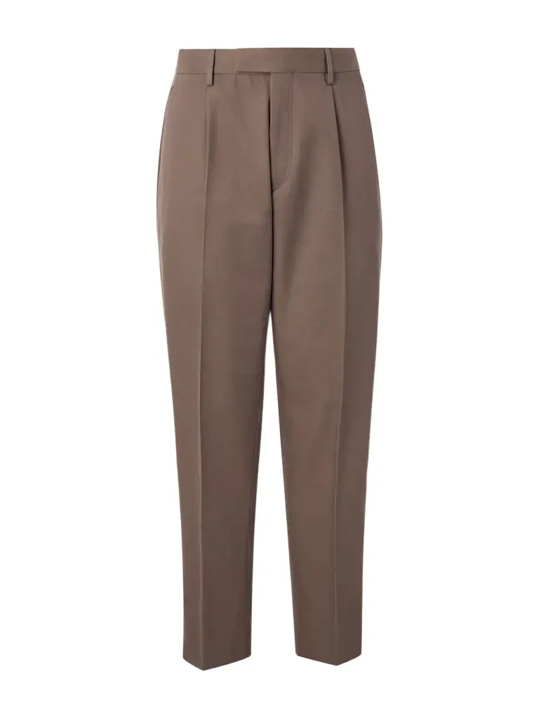 Zegna Straight-Leg Cotton and Wool-Blend Trousers - Men