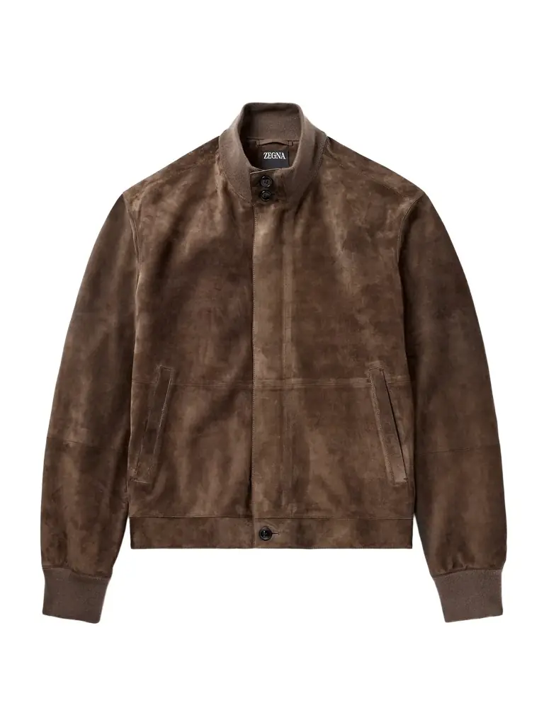 Zegna Suede Blouson Jacket - Men